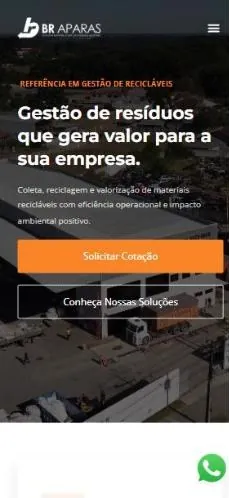 Mobile version of the BR Aparas website