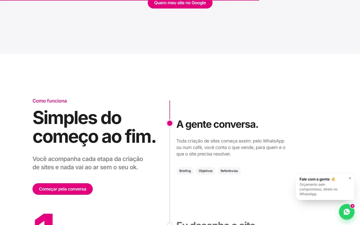 Logical Sites: meio da página (versão desktop)