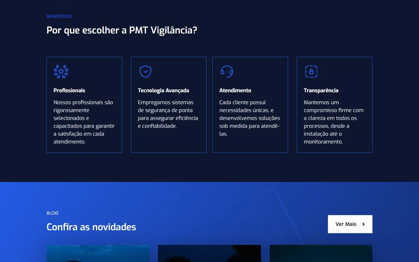 PMT Vigilância: meio da página (versão desktop)