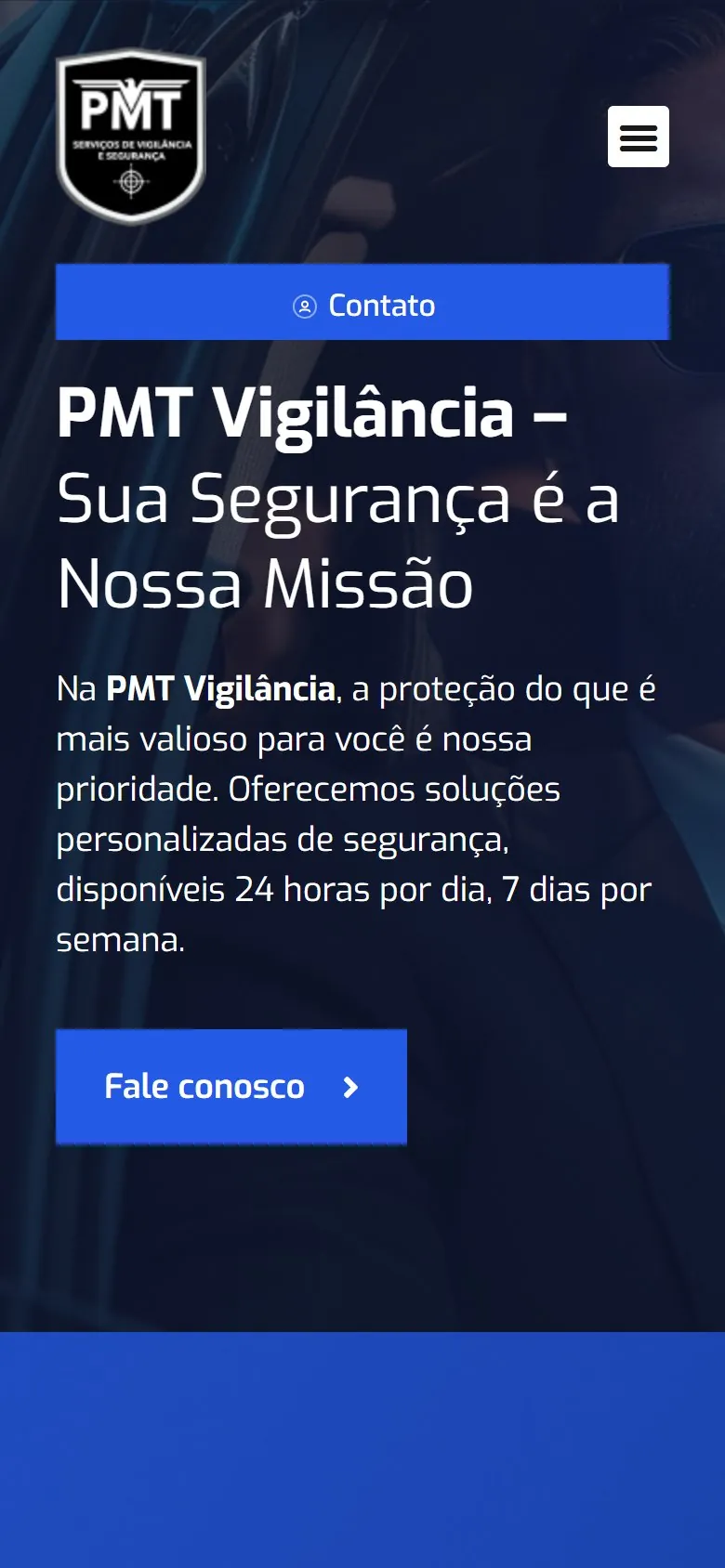 PMT Vigilância: tela 1 da versão mobile